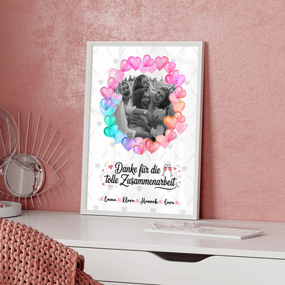 Kollegin Poster Abschied mit Foto, Namen und Wunschtext