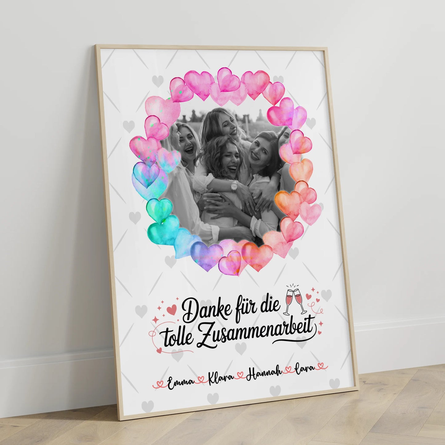 Kollegin Poster Abschied mit Foto, Namen und Wunschtext