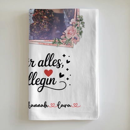 Kuscheldecke Mit Namen Danke für alles Kollegin Mit Foto & Namen Wunschtext