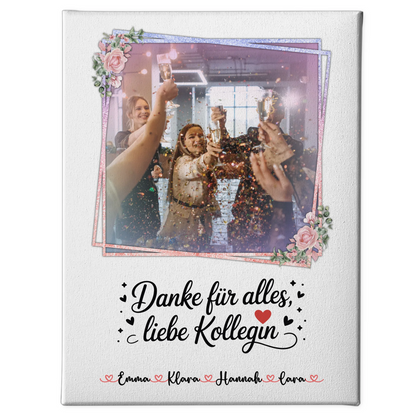 Fotocollage Großes Bild Aus Vielen Kleinen Leinwand Danke für alles Kollegin Foto & Namen