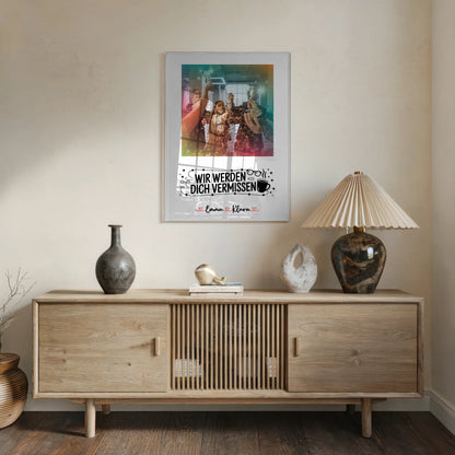 Acrylglas Bild Wir werden dich vermissen Chefin 7 Foto & Namen mit eigenem Spruch