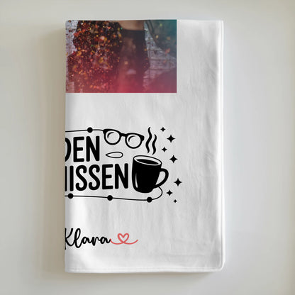 Personalisierte Decke Mit Namen Wir werden dich vermissen Chefin 7 Foto & Namen Wunschtext
