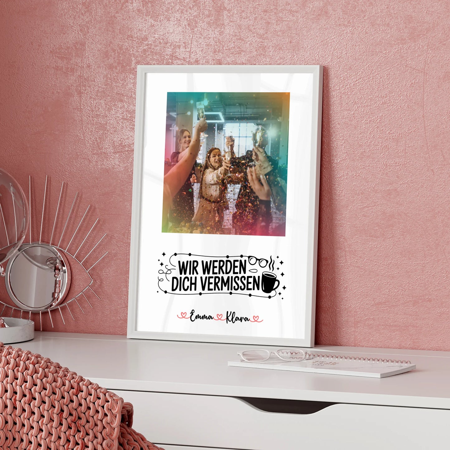 Poster Personalisiert Wir werden dich vermissen Chefin 7 Fotos & Namen Wunschtext