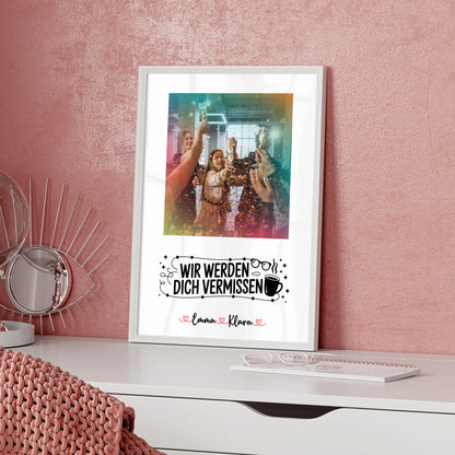 Poster Personalisiert Wir werden dich vermissen Chefin 7 Fotos & Namen Wunschtext