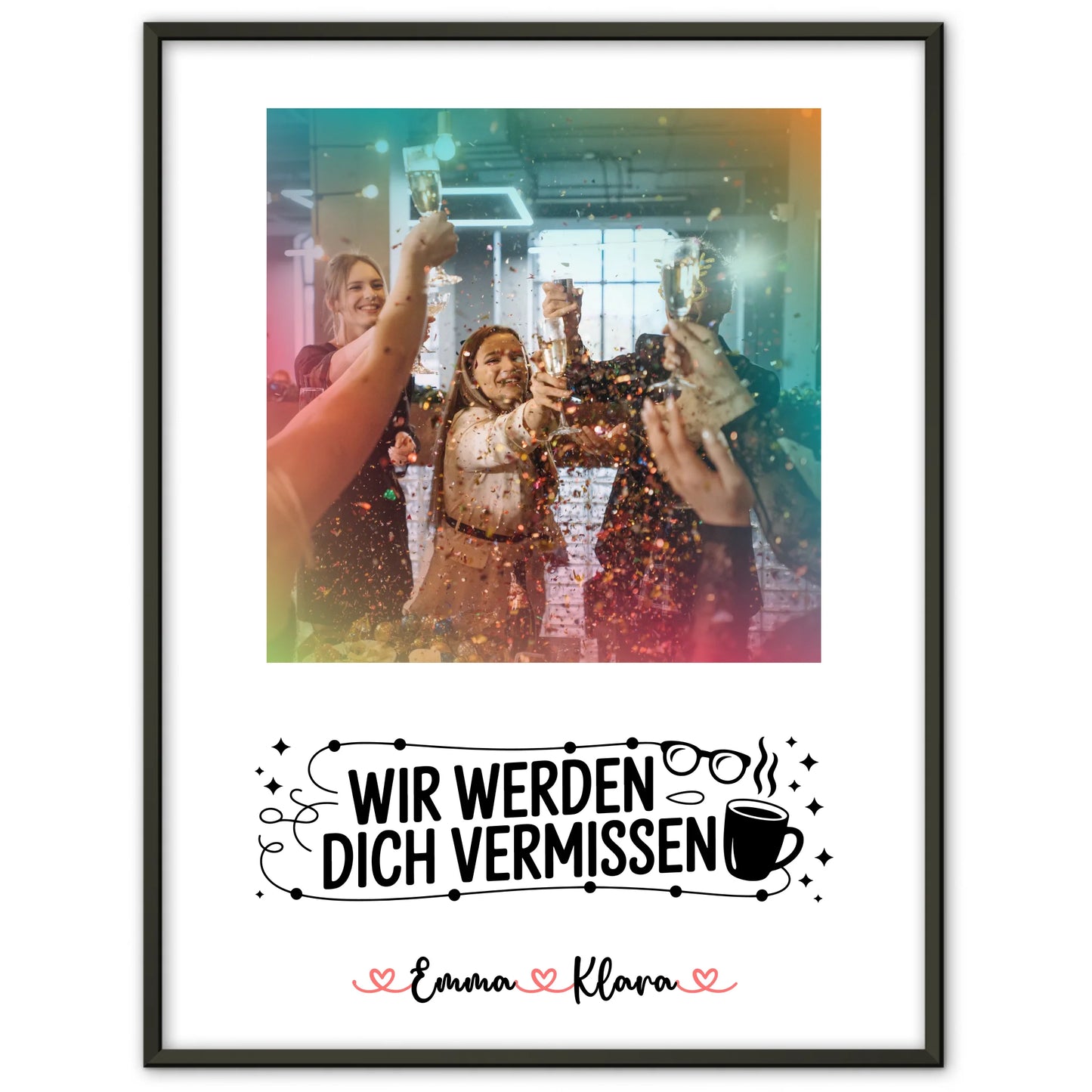 Poster Personalisiert Wir werden dich vermissen Chefin 7 Fotos & Namen Wunschtext