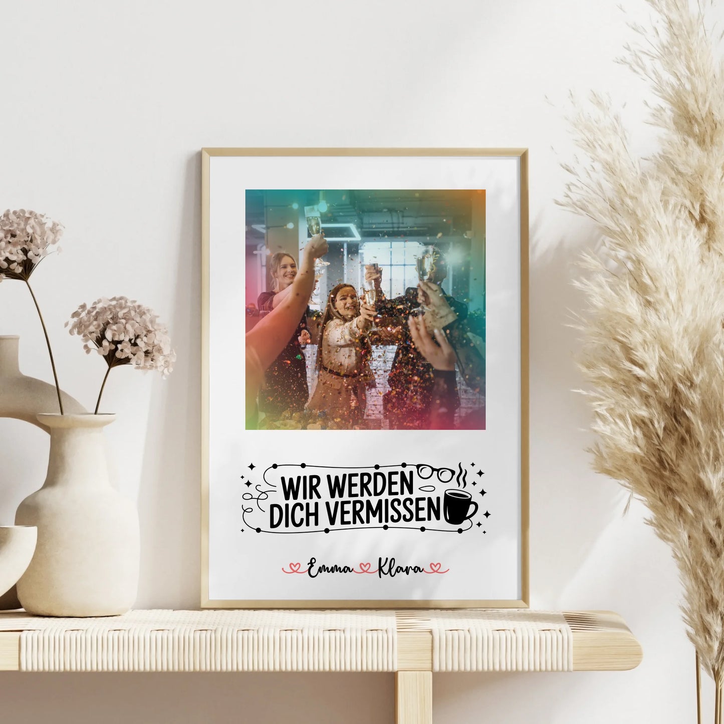 Poster Personalisiert Wir werden dich vermissen Chefin 7 Fotos & Namen Wunschtext