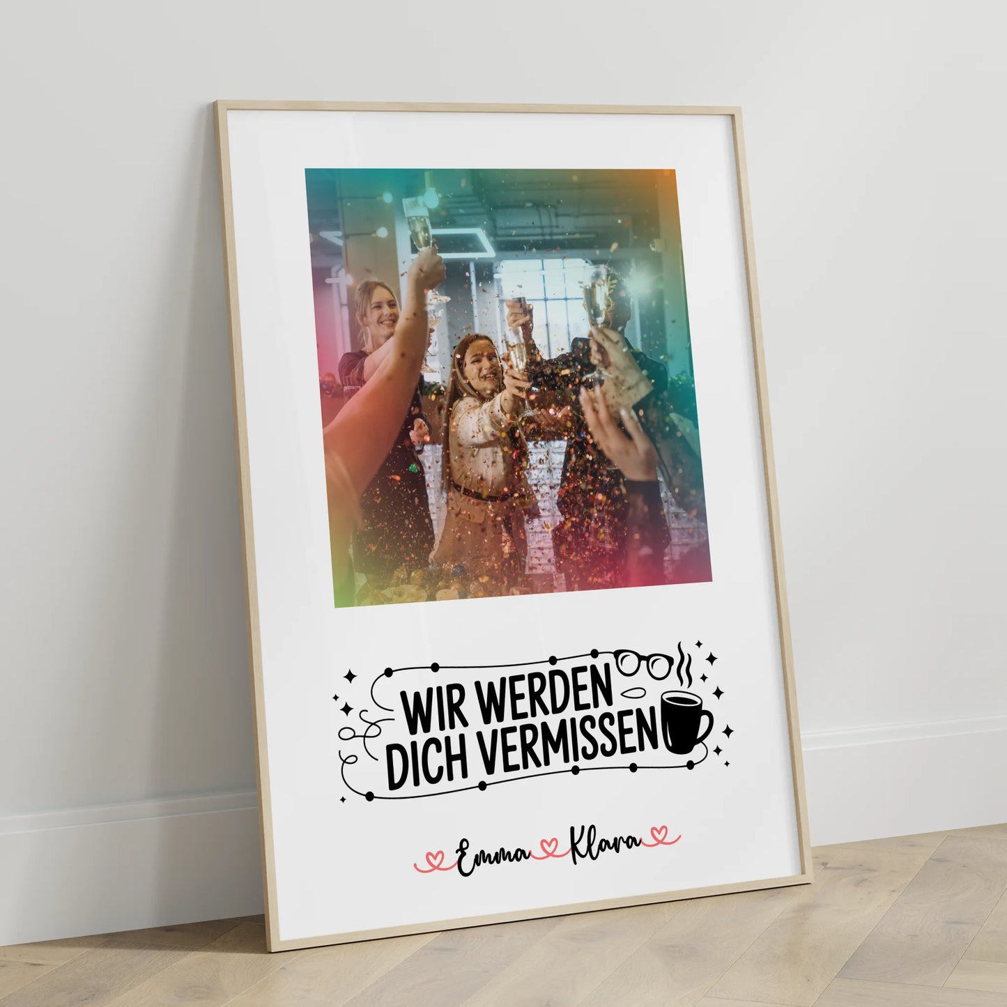 Poster Personalisiert Wir werden dich vermissen Chefin 7 Fotos & Namen Wunschtext