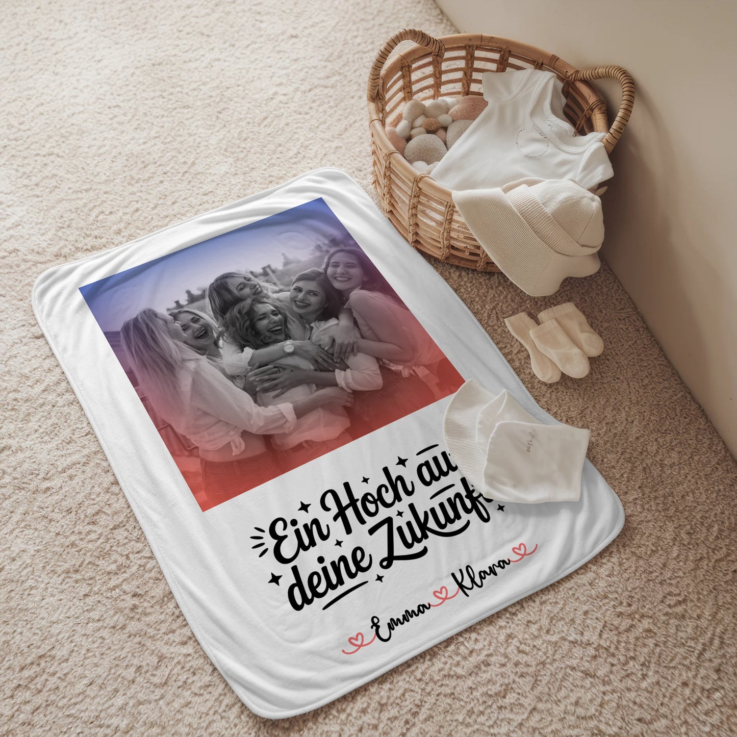 Decke Mit Namen personalisiert mit Foto, Namen & Eigener Spruch Chefin