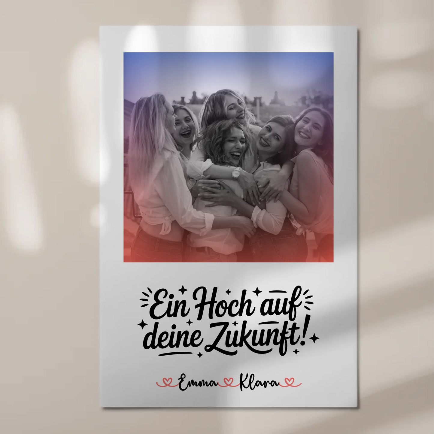 Fotoboard Chefin Black & White mit 1 Foto, Namen & Wunschtext