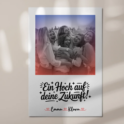 Fotoboard Chefin Black & White mit 1 Foto, Namen & Wunschtext