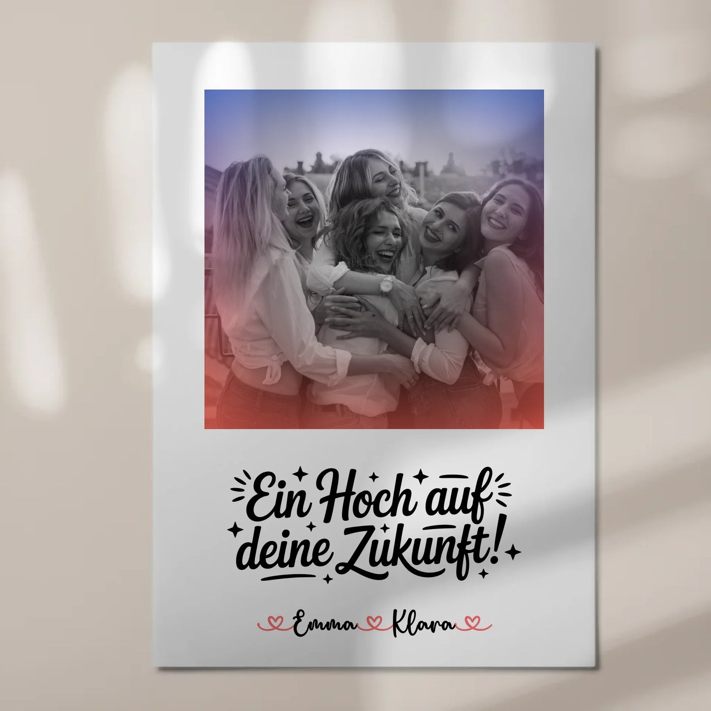 Fotoboard Chefin Black & White mit 1 Foto, Namen & Wunschtext