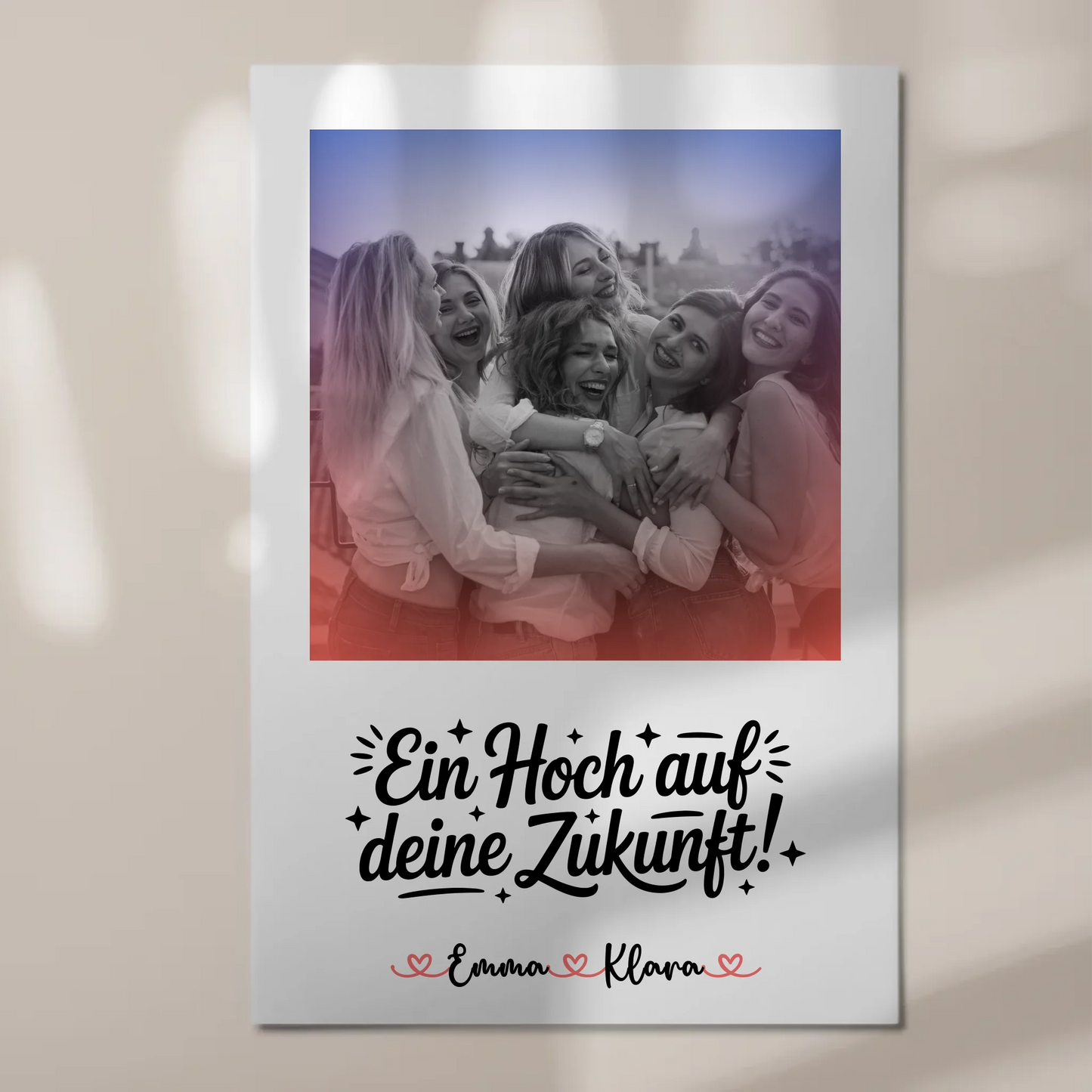 Fotoboard Chefin Black & White mit 1 Foto, Namen & Wunschtext