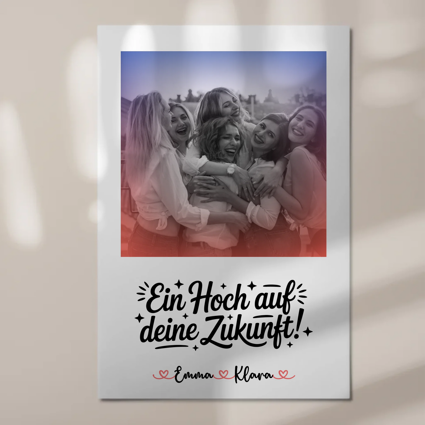 Fotoboard Chefin Black & White mit 1 Foto, Namen & Wunschtext