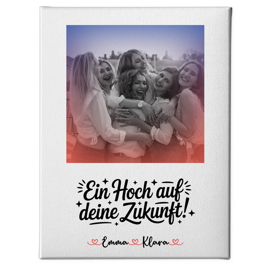 Leinwand Personalisiert Ein Hoch auf deine Zukunft Chefin Namen & Foto
