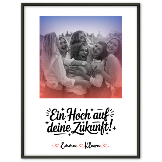 Poster Personalisiert Chefin Ein Hoch auf deine Zukunft mit Foto & Wunschtext