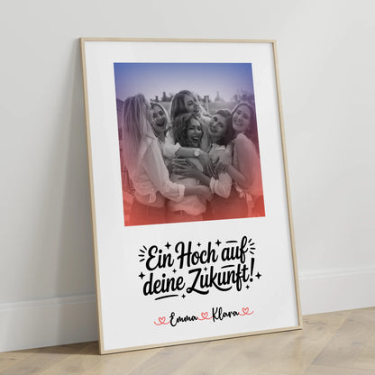 Poster Personalisiert Chefin Ein Hoch auf deine Zukunft mit Foto & Wunschtext