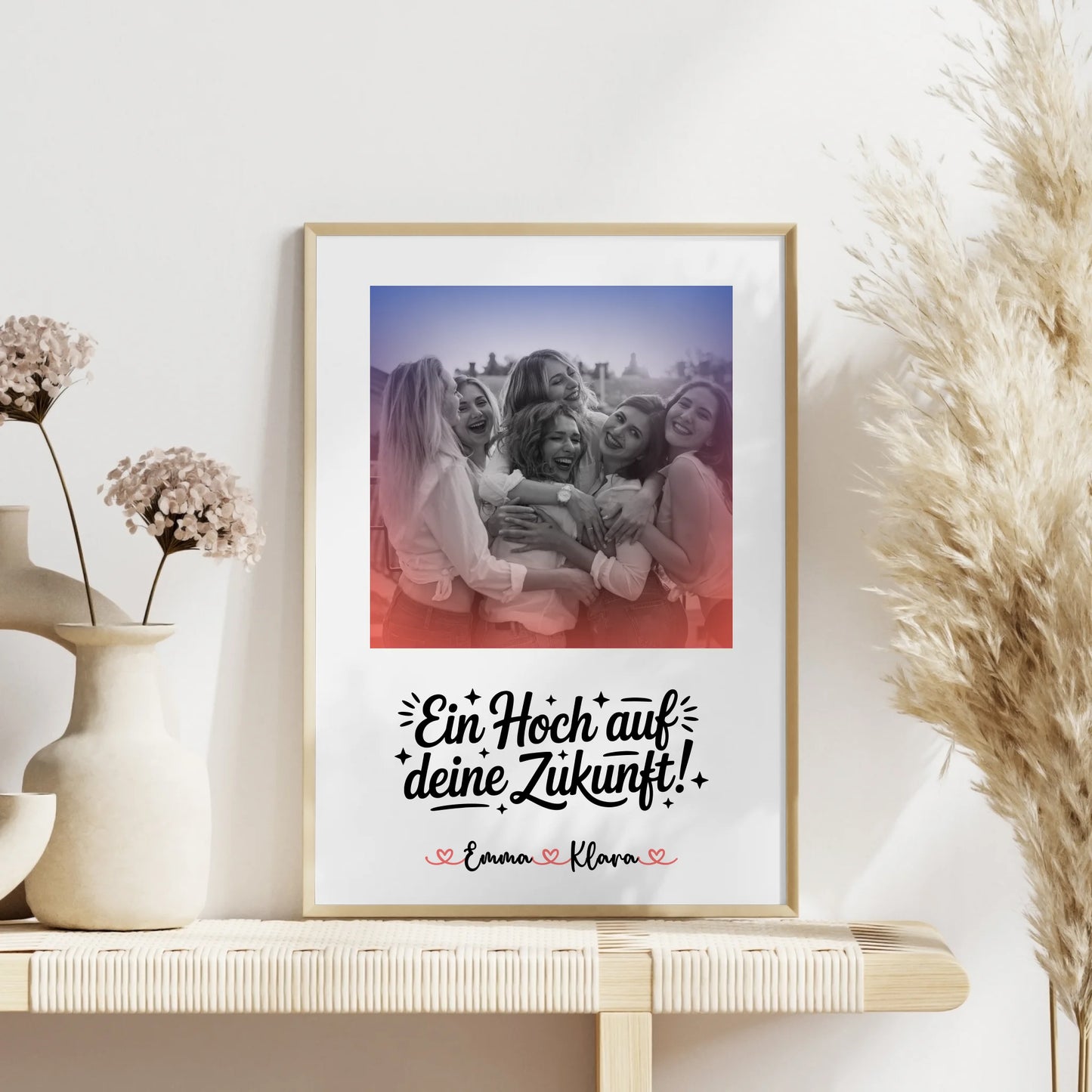 Poster Personalisiert Chefin Ein Hoch auf deine Zukunft mit Foto & Wunschtext