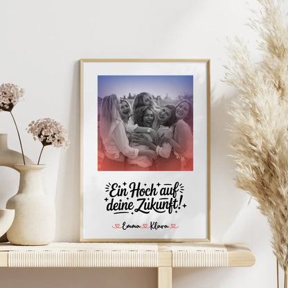 Poster Personalisiert Chefin Ein Hoch auf deine Zukunft mit Foto & Wunschtext