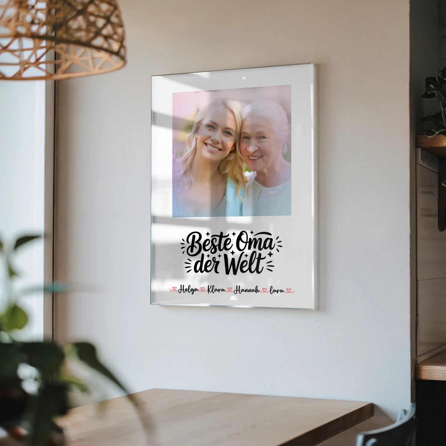 Oma Plakat Acrylglas Bild Personalisierbar mit Foto Namen & Spruch
