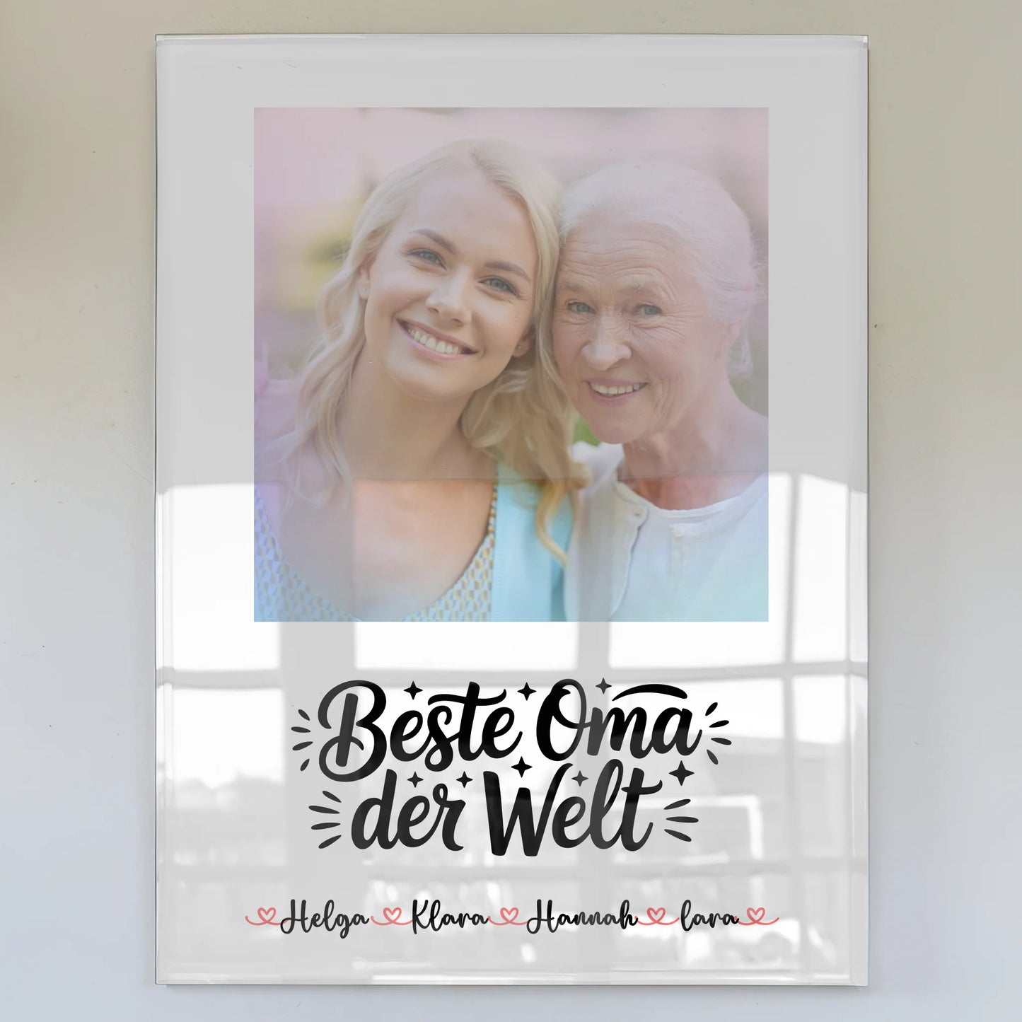 Oma Plakat Acrylglas Bild Personalisierbar mit Foto Namen & Spruch