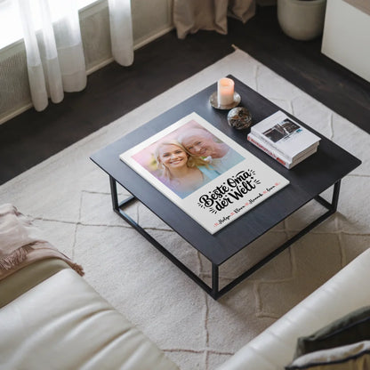 Oma Plakat Fotoboard Personalisierbar mit Foto, Namen & Wunschtext