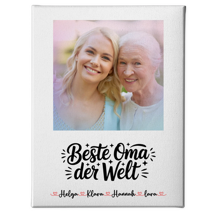 Oma Plakat Leinwand Personalisiert Beste Oma Der Welt mit Foto & Namen