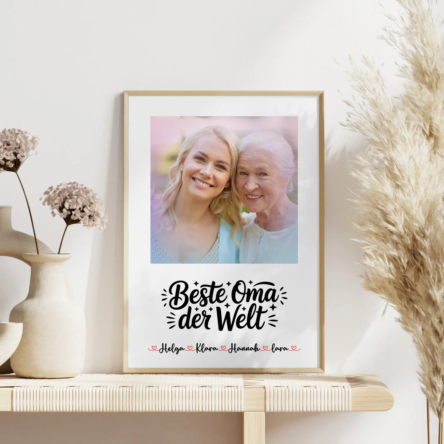 Oma Plakat Poster Personalisierbar Beste Oma mit Foto, Namen &Wunschtext