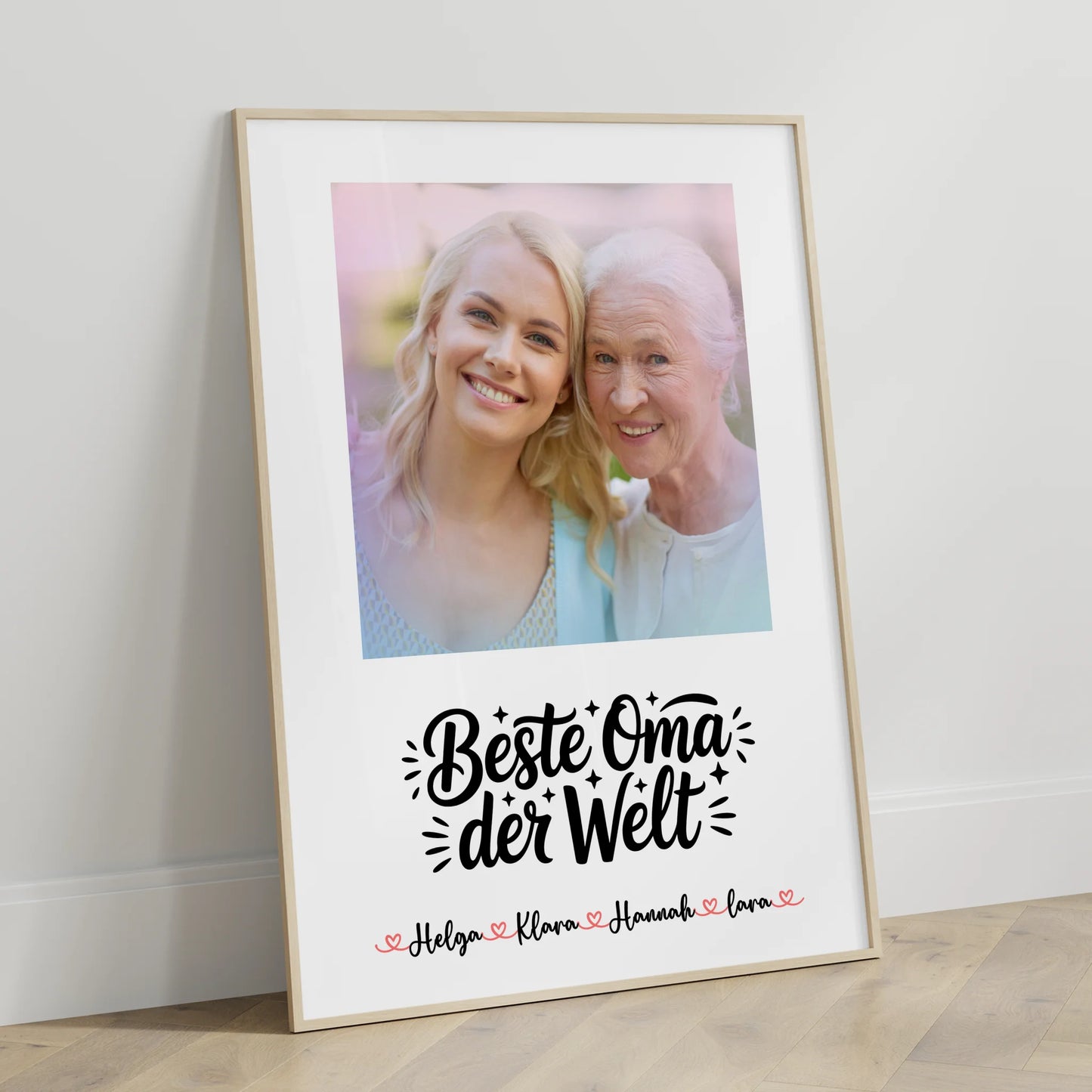 Oma Plakat Poster Personalisierbar Beste Oma mit Foto, Namen &Wunschtext