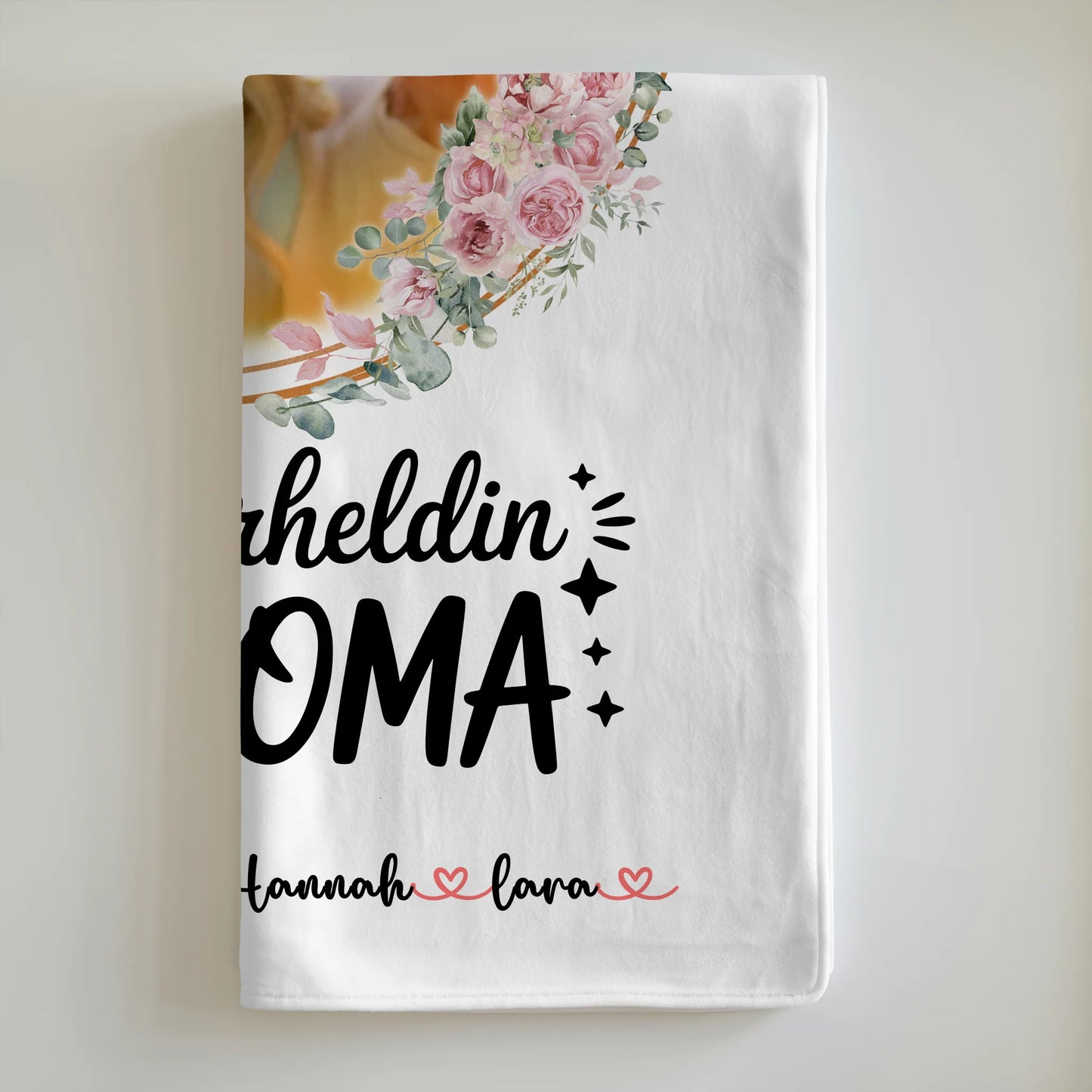 Personalisierte Decke Oma Und Opa mit Foto & Namen