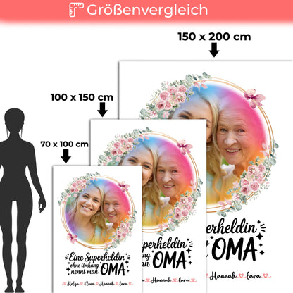 Personalisierte Decke Oma Und Opa mit Foto & Namen