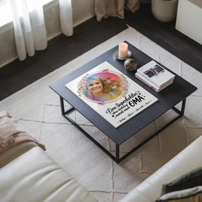 Oma Plakat Fotoboard mit Namen, Foto & Eigener Spruch