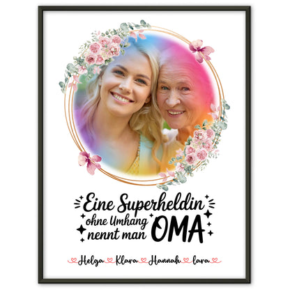 Poster Oma mit Foto, Namen und eigenem Spruch