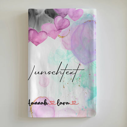 Kuscheldecke Mit Namen mit Foto, Wunschtext & eigenem Spruch für Oma Black & White