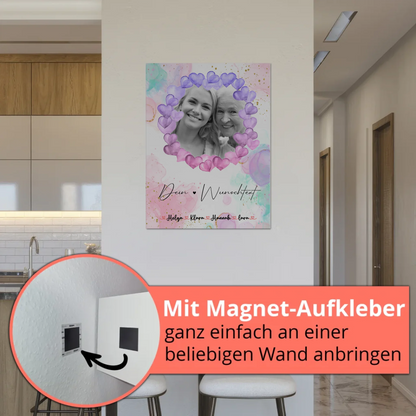 Oma Plakat Fotoboard Mit Foto, Namen & Wunschtext Black & White personalisierbar