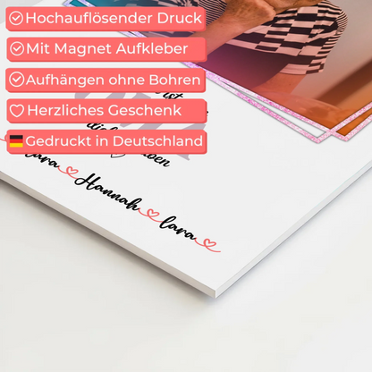 Personalisiertes Fotoboard Oma Plakat Glück ist eine Oma mit Namen, Foto & Wunschtext