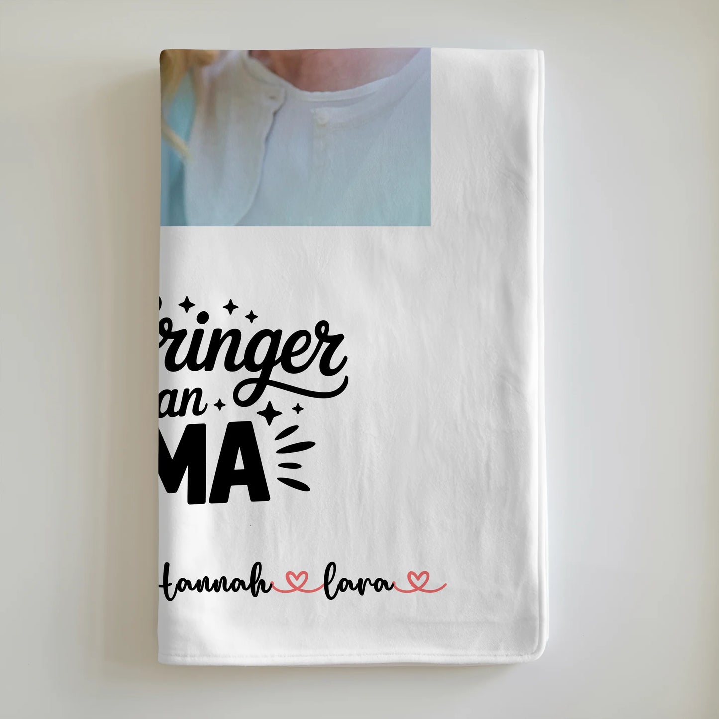 Personalisierte Decke Für Oma mit Foto, Namen und eigenem Wunschtext