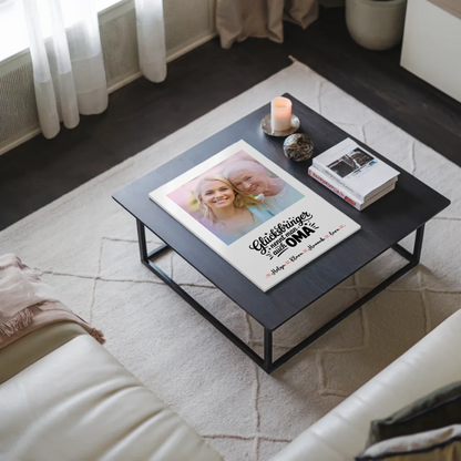Personalisiertes Oma Plakat Fotoboard mit 1 Foto, Namen und Wunschtext