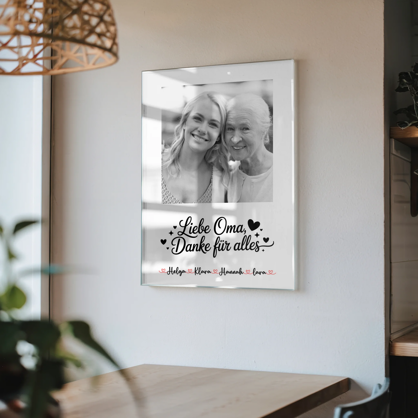 Oma Plakat Acrylglas Bild Personalisierbar mit 1 Foto & Namen