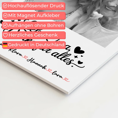 Oma Plakat Fotoboard Personalisierbar Liebe Oma Danke für alles 1 Foto