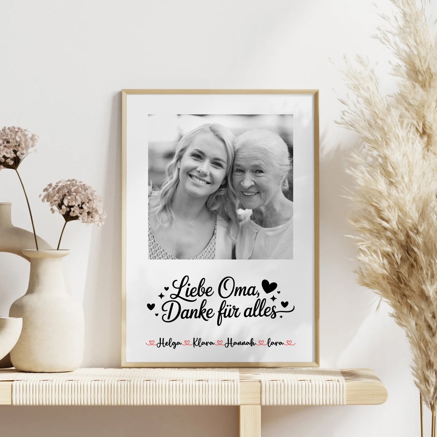Personalisiertes Poster Oma Plakat - Liebe Oma Danke für alles