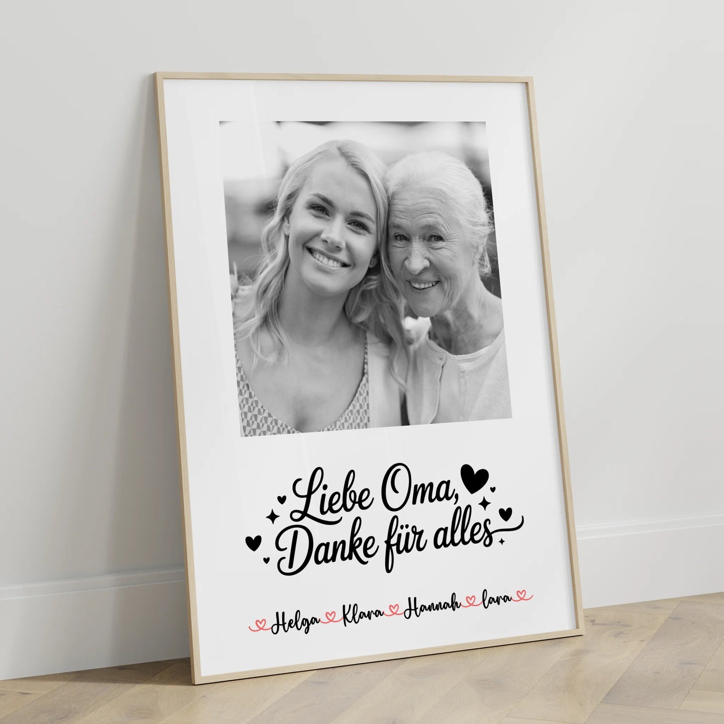 Personalisiertes Poster Oma Plakat - Liebe Oma Danke für alles