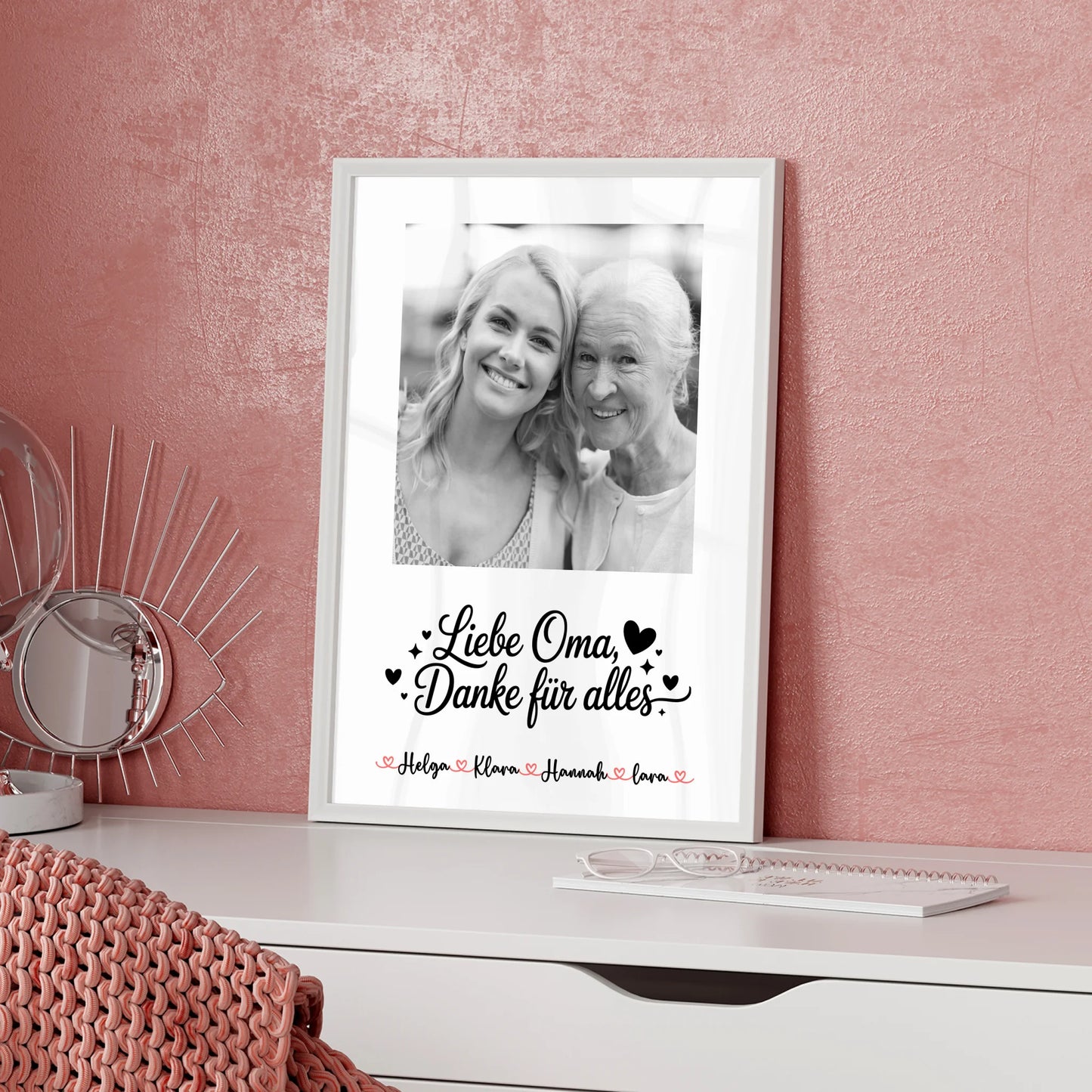 Personalisiertes Poster Oma Plakat - Liebe Oma Danke für alles