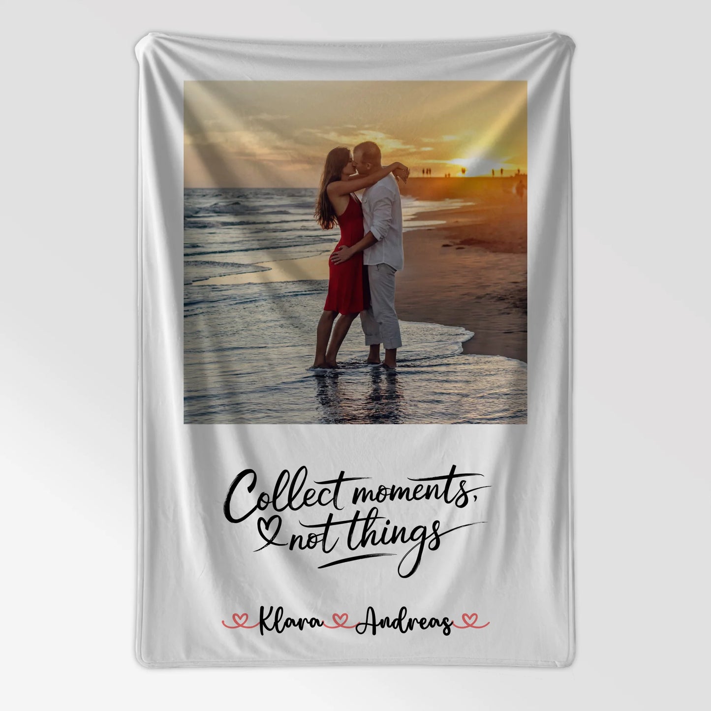 Kuscheldecke Mit Namen Und Motiv Paare mit Foto, Hintergrundbild & Wunschtext