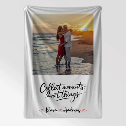 Kuscheldecke Mit Namen Und Motiv Paare mit Foto, Hintergrundbild & Wunschtext