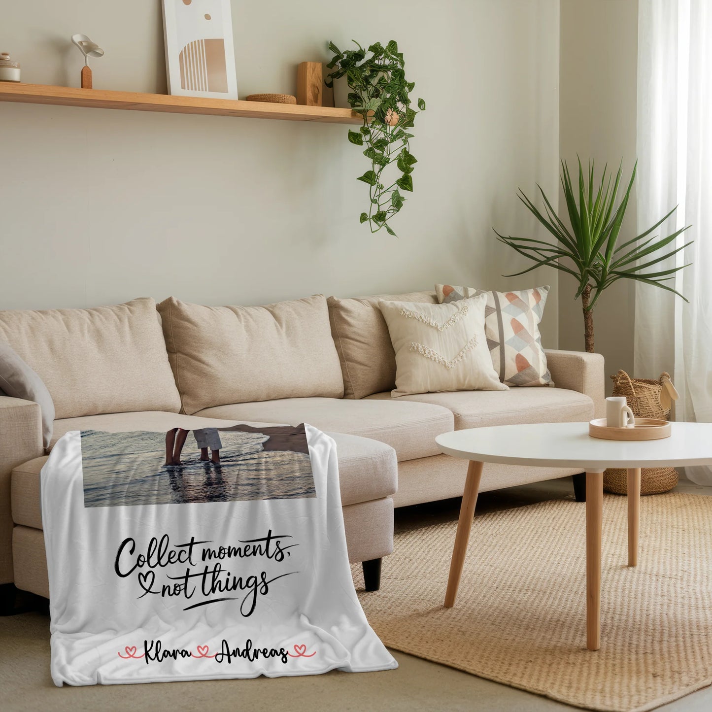 Kuscheldecke Mit Namen Und Motiv Paare mit Foto, Hintergrundbild & Wunschtext