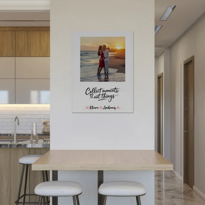 Magnet Poster Fotoboard Personalisiert für Paare mit Namen & Foto, eigener Spruch