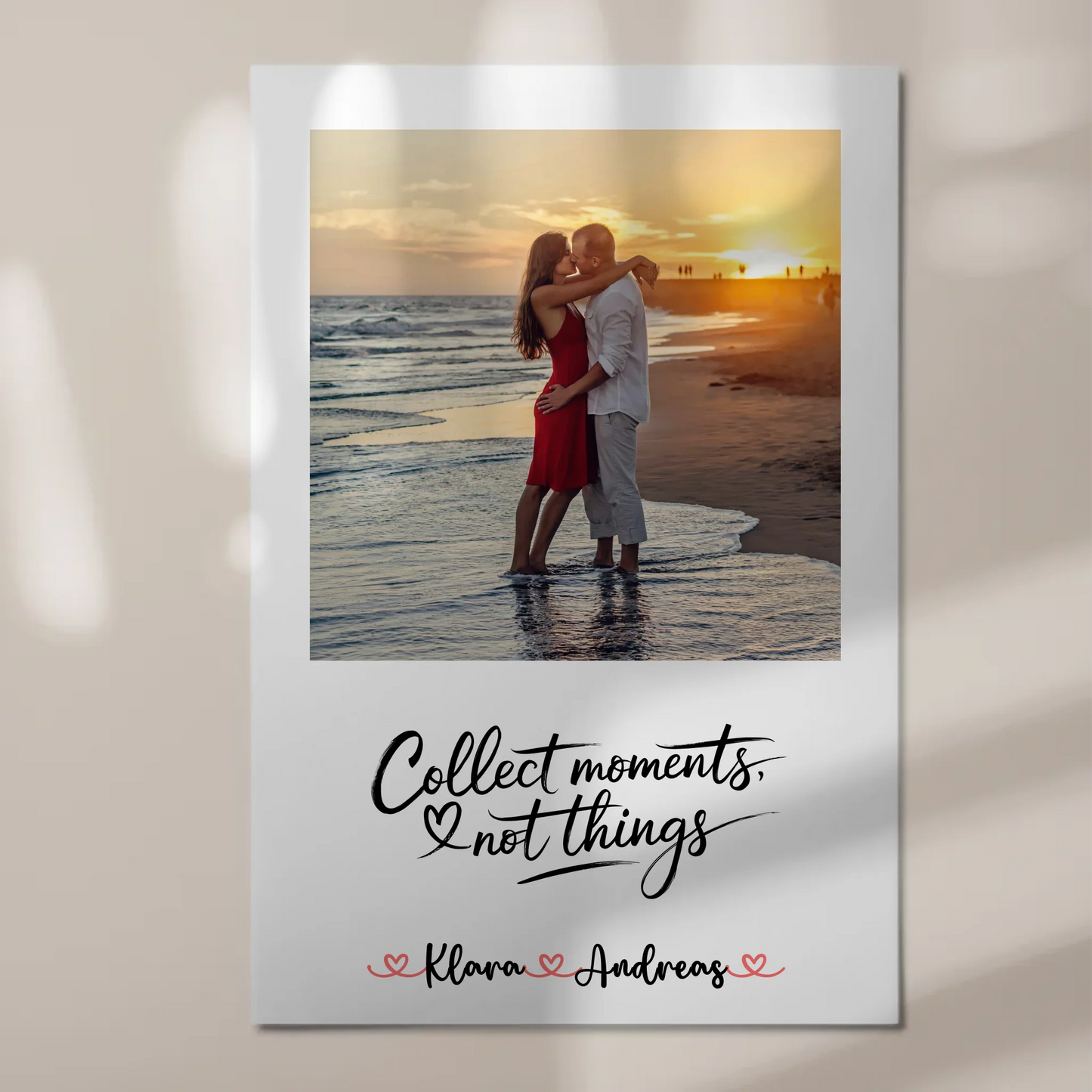 Magnet Poster Fotoboard Personalisiert für Paare mit Namen & Foto, eigener Spruch