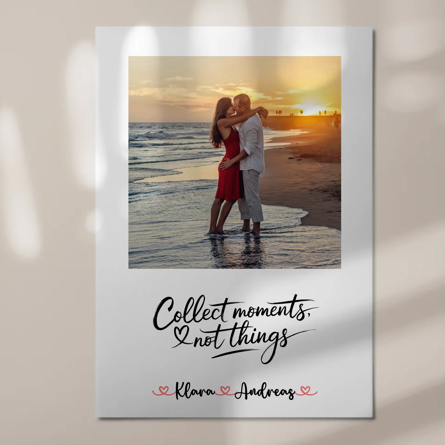 Magnet Poster Fotoboard Personalisiert für Paare mit Namen & Foto, eigener Spruch