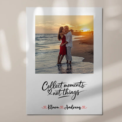 Magnet Poster Fotoboard Personalisiert für Paare mit Namen & Foto, eigener Spruch