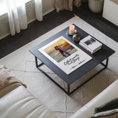 Magnet Poster Fotoboard Personalisiert für Paare mit Namen & Foto, eigener Spruch